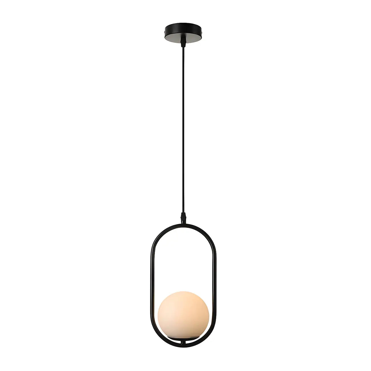 Suspension élégante Globe noire et dorée pour chambre à coucher
