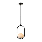 Suspension élégante Globe noire et dorée pour chambre à coucher