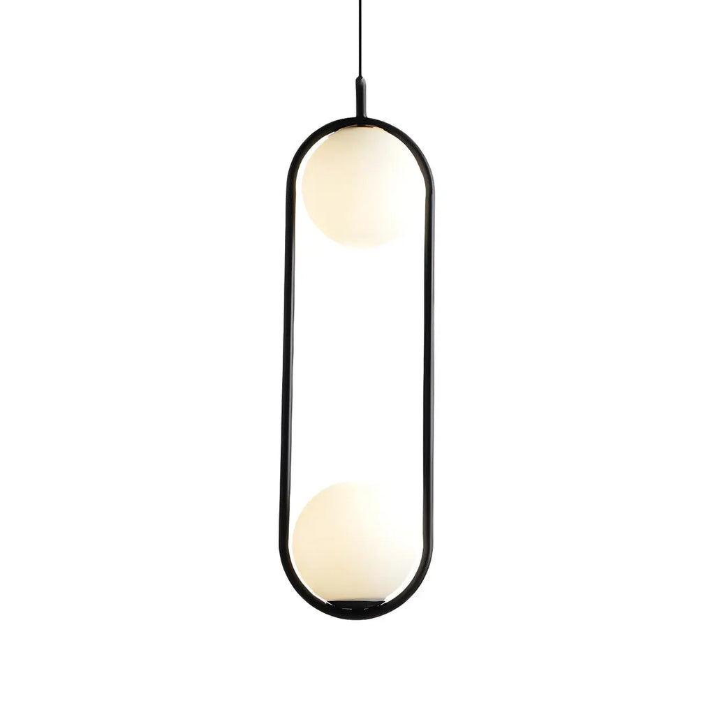 Suspension élégante Globe noire et dorée pour chambre à coucher