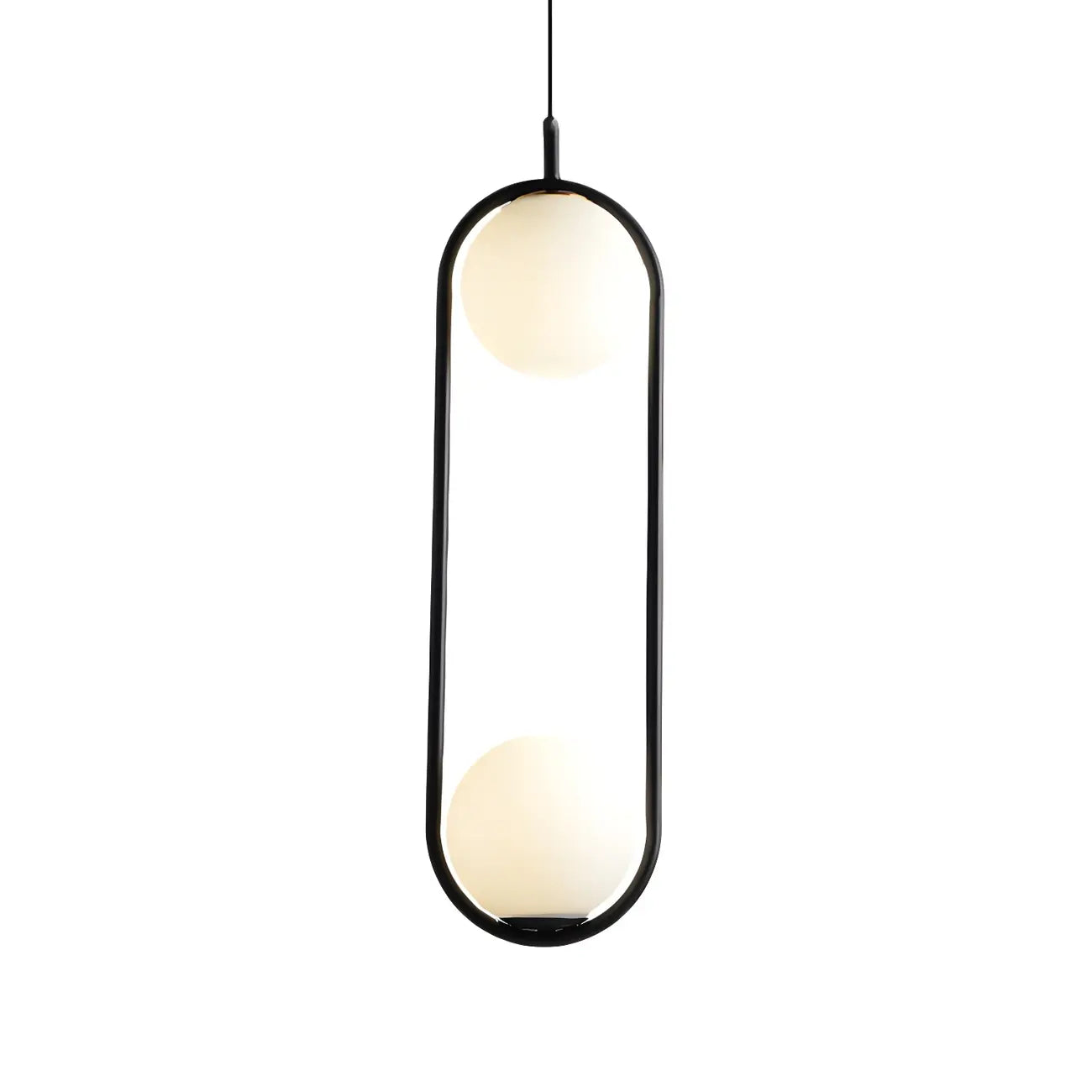 Suspension élégante Globe noire et dorée pour chambre à coucher