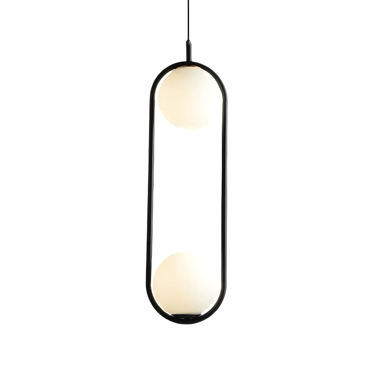 Suspension élégante Globe noire et dorée pour chambre à coucher