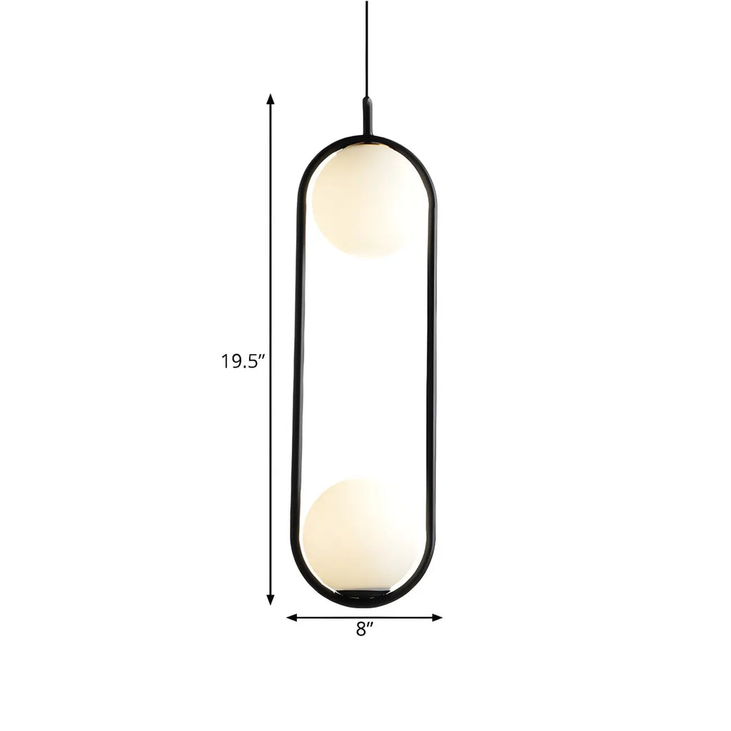 Suspension élégante Globe noire et dorée pour chambre à coucher