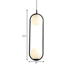 Suspension élégante Globe noire et dorée pour chambre à coucher