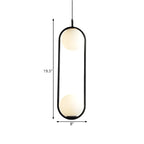 Suspension élégante Globe noire et dorée pour chambre à coucher