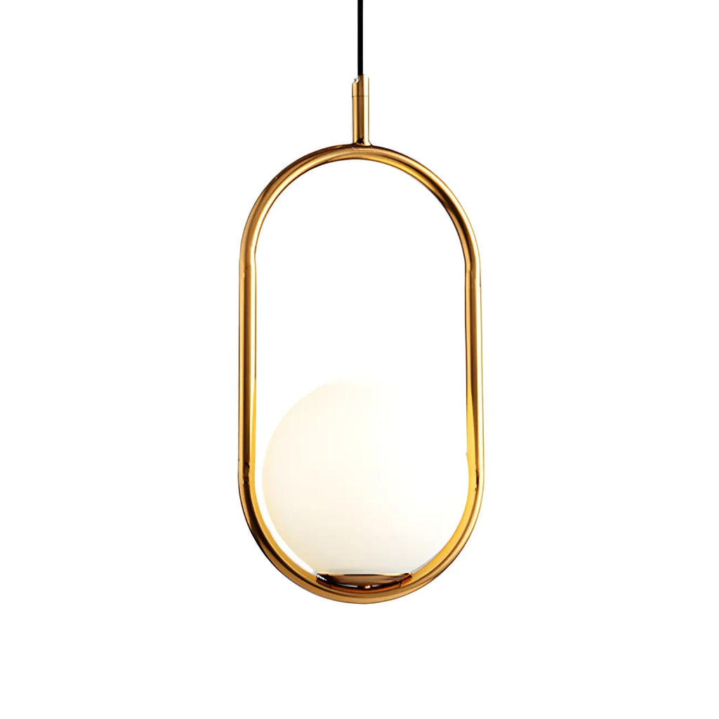 Suspension élégante Globe noire et dorée pour chambre à coucher