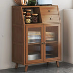 Buffets étroits modernes en bambou, armoires de rangement