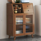 Buffets étroits modernes en bambou, armoires de rangement