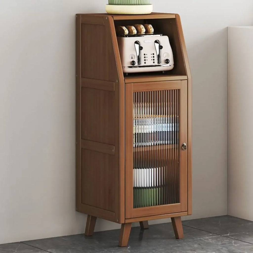 Buffets étroits modernes en bambou, armoires de rangement