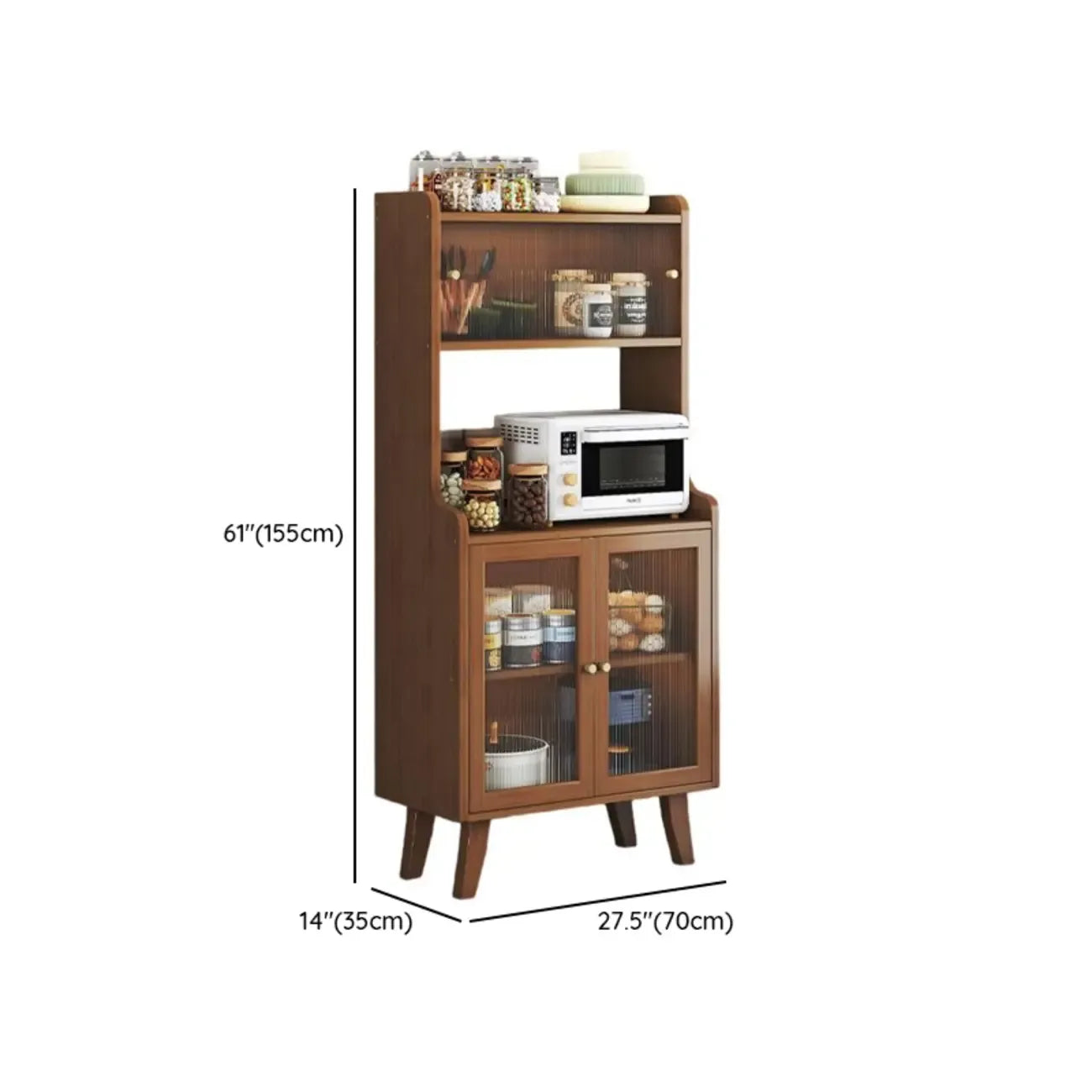 Buffets étroits modernes en bambou, armoires de rangement