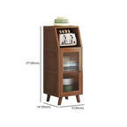 Buffets étroits modernes en bambou, armoires de rangement