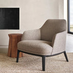 Fauteuil d'appoint moderne à dossier haut avec repose-pieds