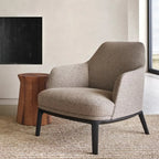 Fauteuil d'appoint moderne à dossier haut avec repose-pieds