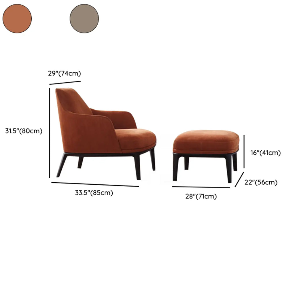 Fauteuil d'appoint moderne à dossier haut avec repose-pieds