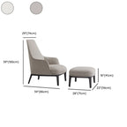 Fauteuil d'appoint moderne à dossier haut avec repose-pieds