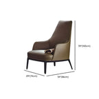 Fauteuil d'appoint moderne à dossier haut avec repose-pieds