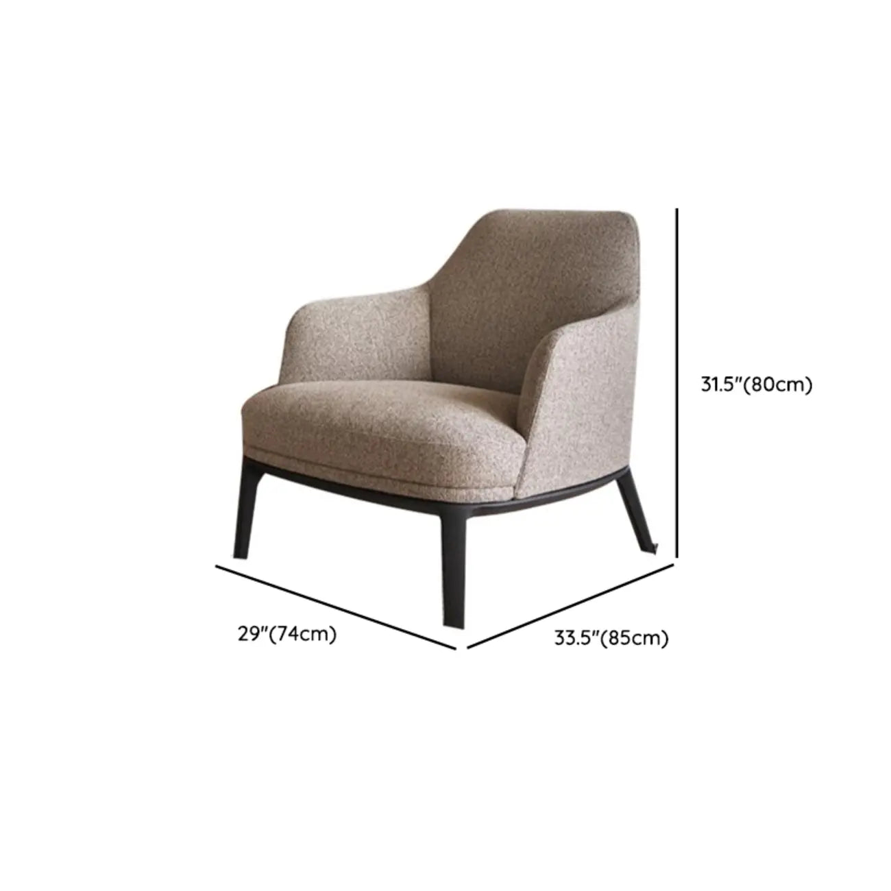 Fauteuil d'appoint moderne à dossier haut avec repose-pieds