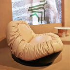 Chaise d'appoint contemporaine sans accoudoirs en similicuir