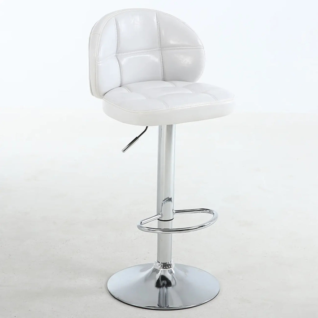 Tabouret de bar pivotant et réglable en cuir contemporain