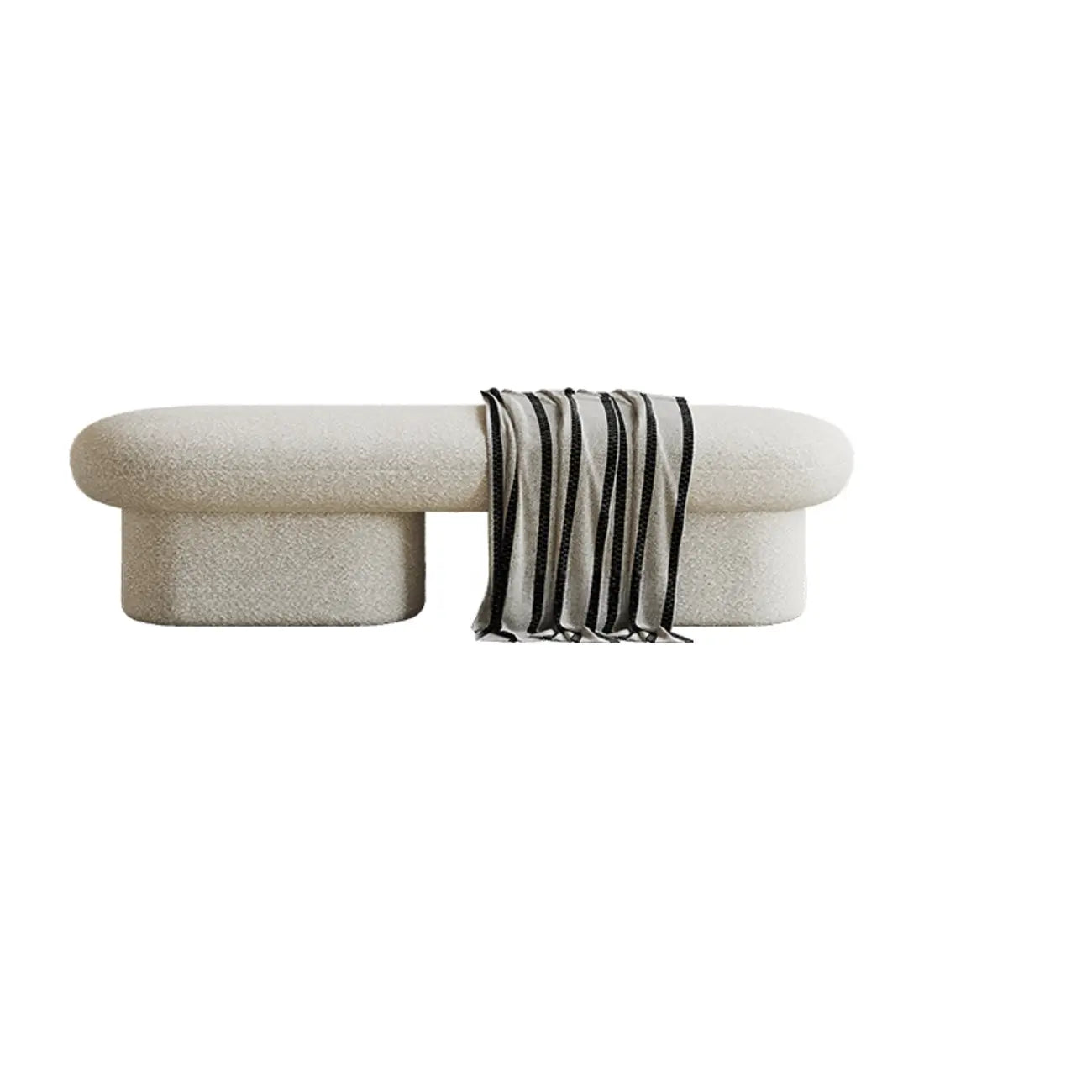 59 Panca da camera da letto contemporanea rivestita in tessuto beige