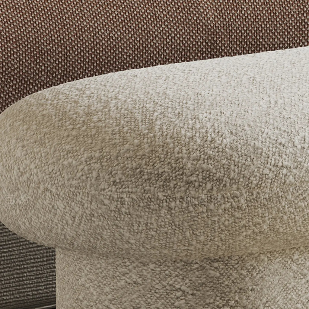 59 Panca da camera da letto contemporanea rivestita in tessuto beige