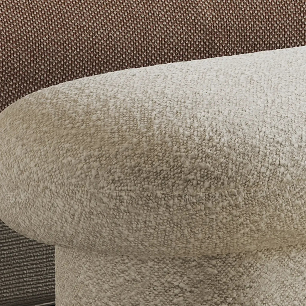 59 Panca da camera da letto contemporanea rivestita in tessuto beige