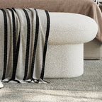 59 Panca da camera da letto contemporanea rivestita in tessuto beige