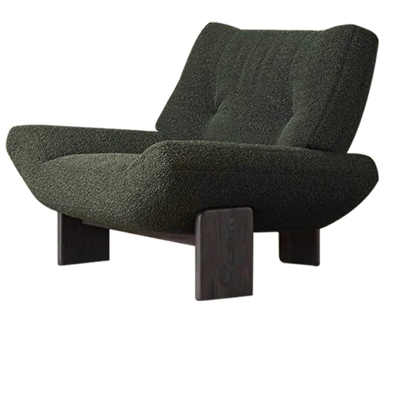 Fauteuil d'appoint moderne à dossier haut en chenille pour salon