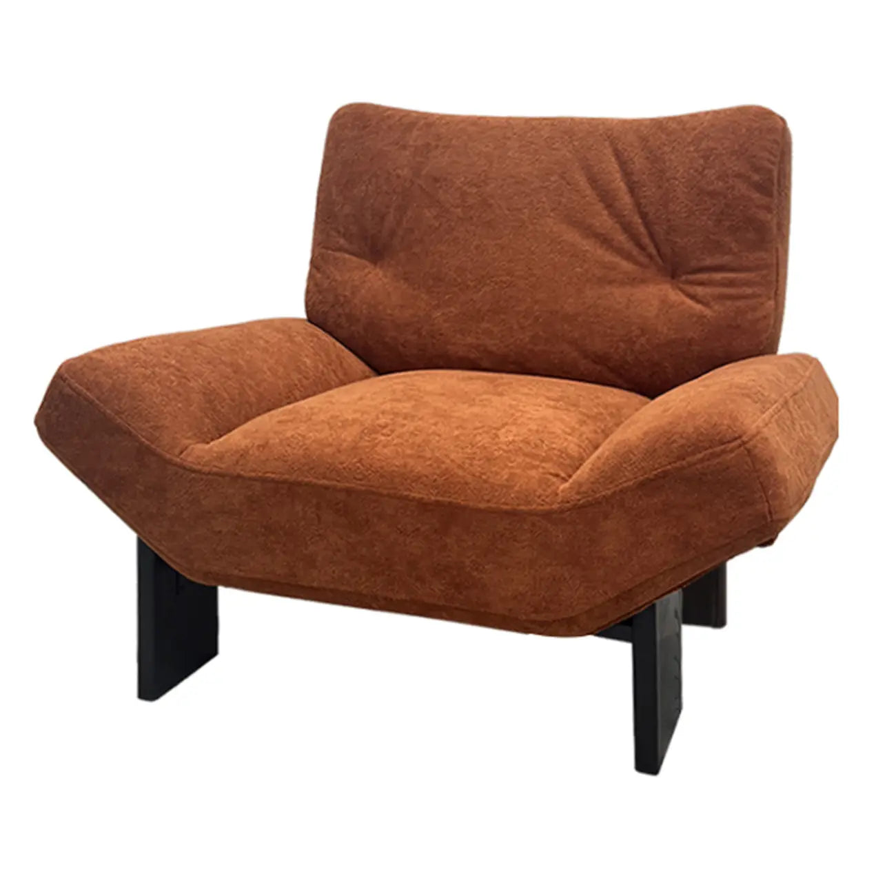 Fauteuil d'appoint moderne à dossier haut en chenille pour salon