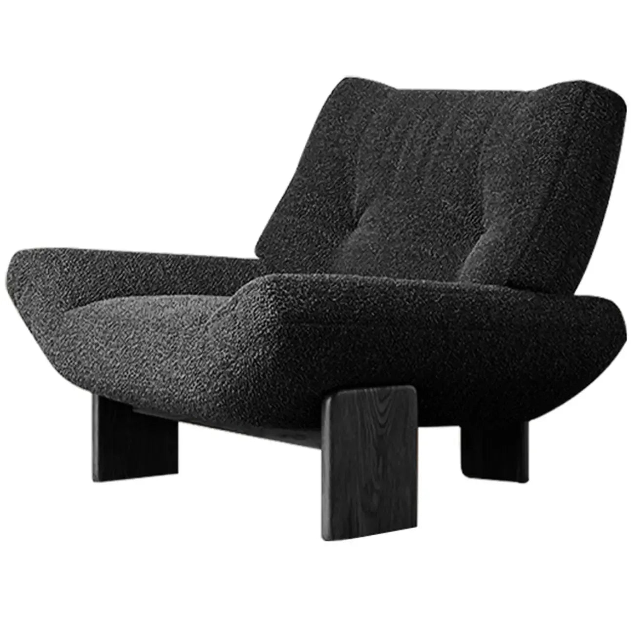 Fauteuil d'appoint moderne à dossier haut en chenille pour salon