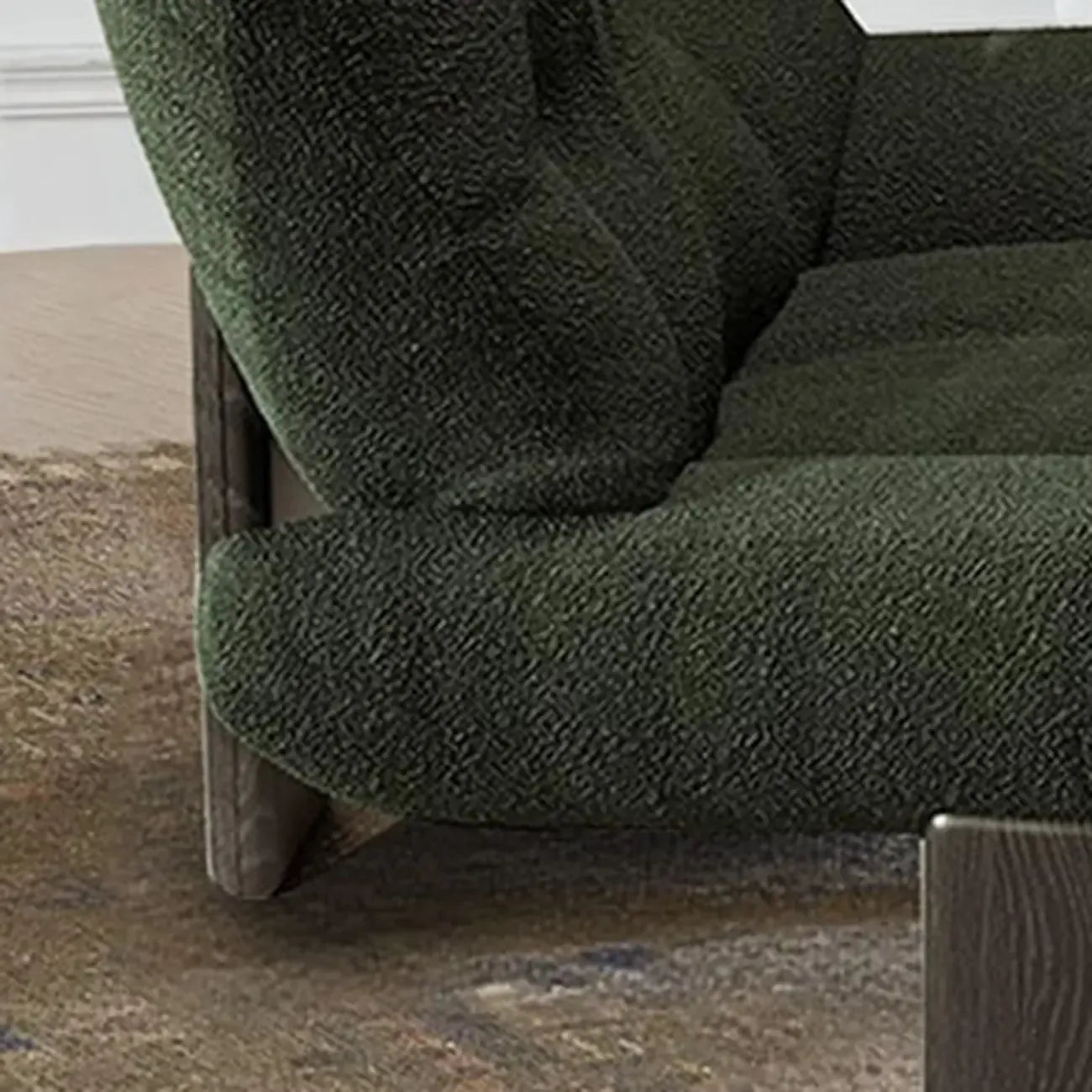 Fauteuil d'appoint moderne à dossier haut en chenille pour salon