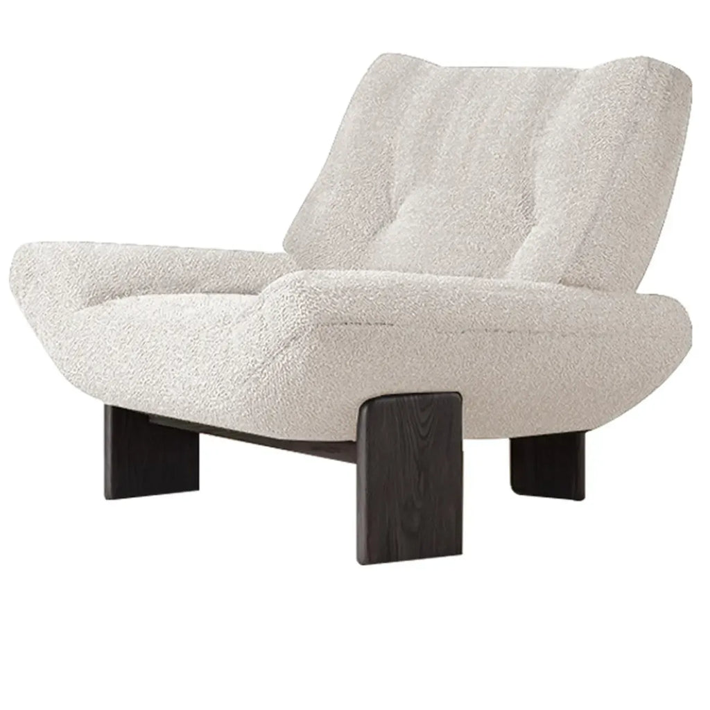 Fauteuil d'appoint moderne à dossier haut en chenille pour salon