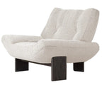 Fauteuil d'appoint moderne à dossier haut en chenille pour salon
