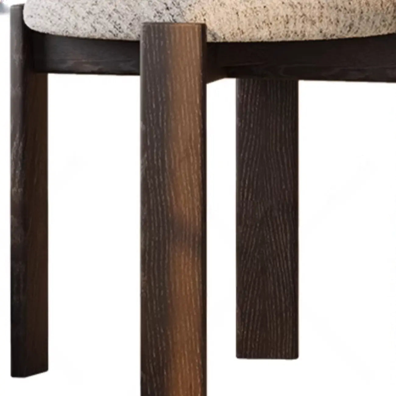 Chaises de salle à manger élégantes en bois, sans accoudoirs, à dossier ouvert et rembourrées