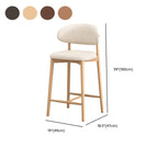 Tabouret de bar rembourré de style moderne du milieu du siècle avec dossier