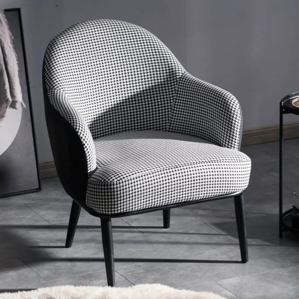 Fauteuil tonneau moderne en similicuir pour salon