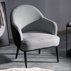Fauteuil tonneau moderne en similicuir pour salon