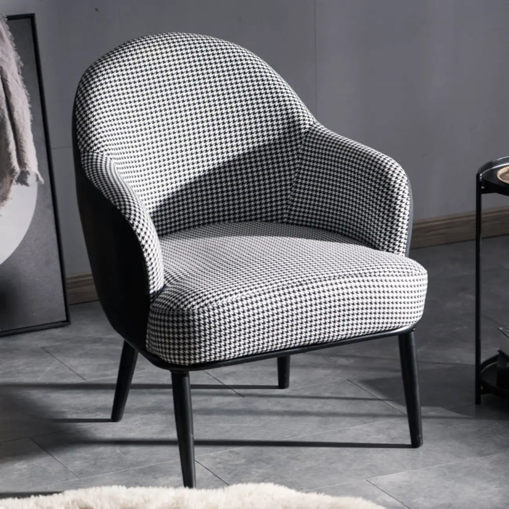Fauteuil tonneau moderne en similicuir pour salon