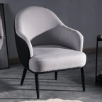 Fauteuil tonneau moderne en similicuir pour salon