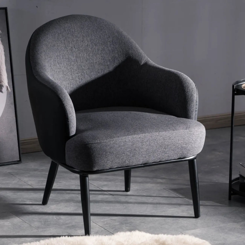 Fauteuil tonneau moderne en similicuir pour salon