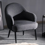 Fauteuil tonneau moderne en similicuir pour salon