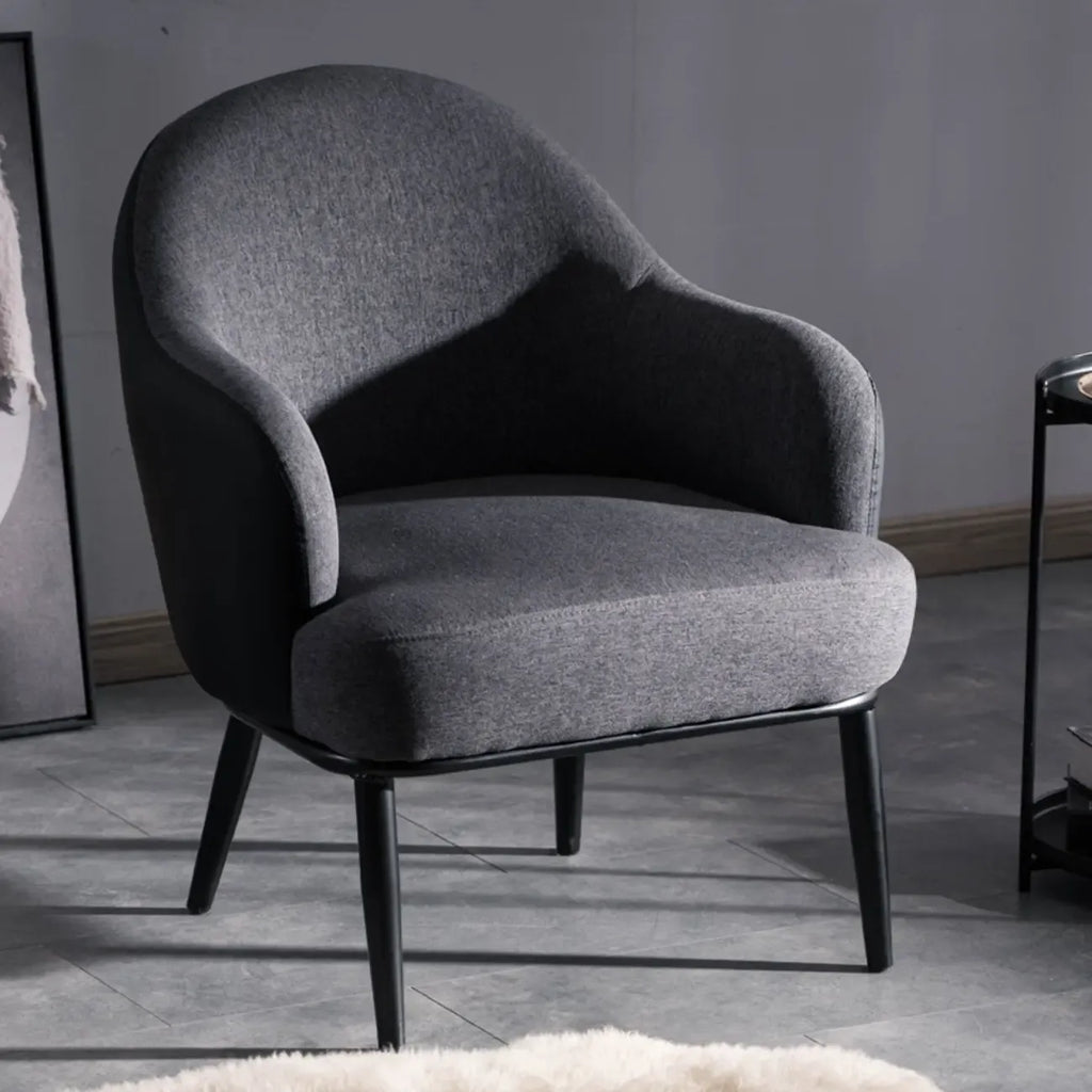 Fauteuil tonneau moderne en similicuir pour salon