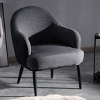 Fauteuil tonneau moderne en similicuir pour salon