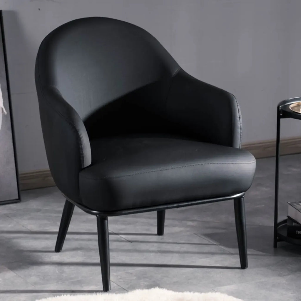 Fauteuil tonneau moderne en similicuir pour salon