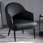 Fauteuil tonneau moderne en similicuir pour salon