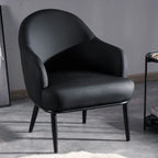 Fauteuil tonneau moderne en similicuir pour salon