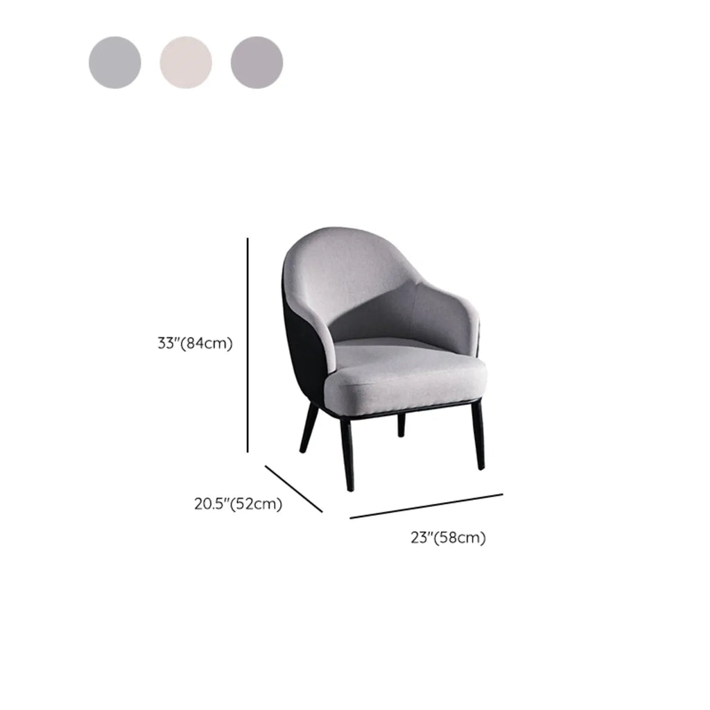 Fauteuil tonneau moderne en similicuir pour salon