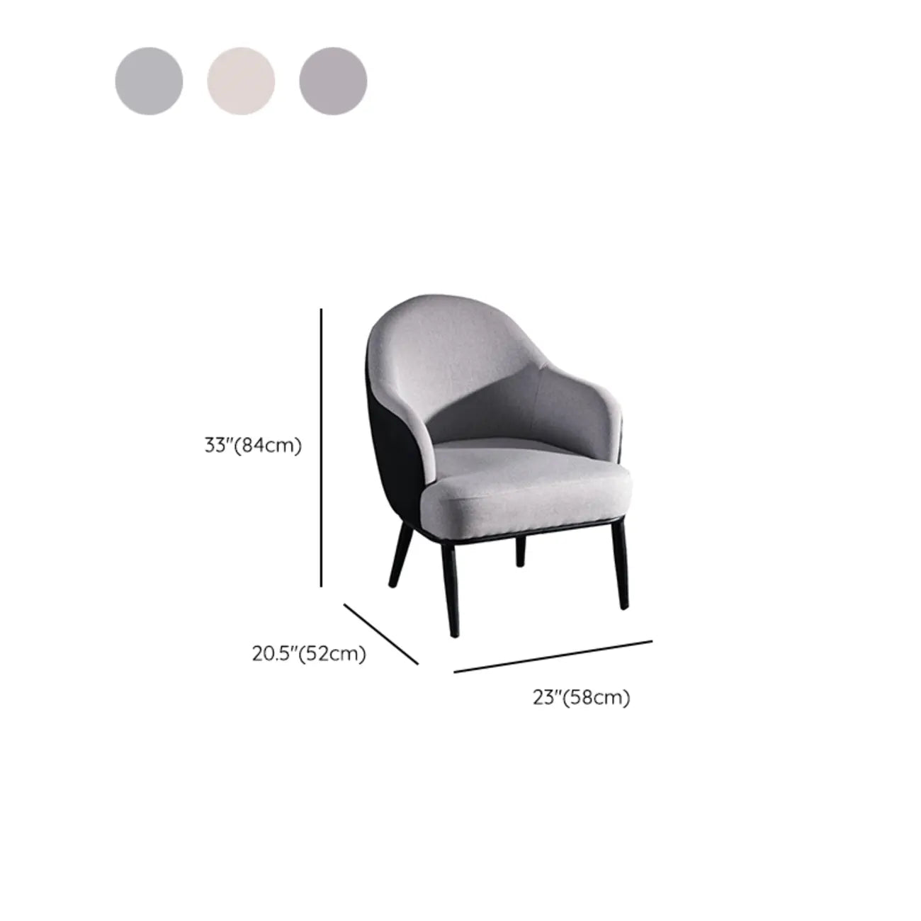 Fauteuil tonneau moderne en similicuir pour salon