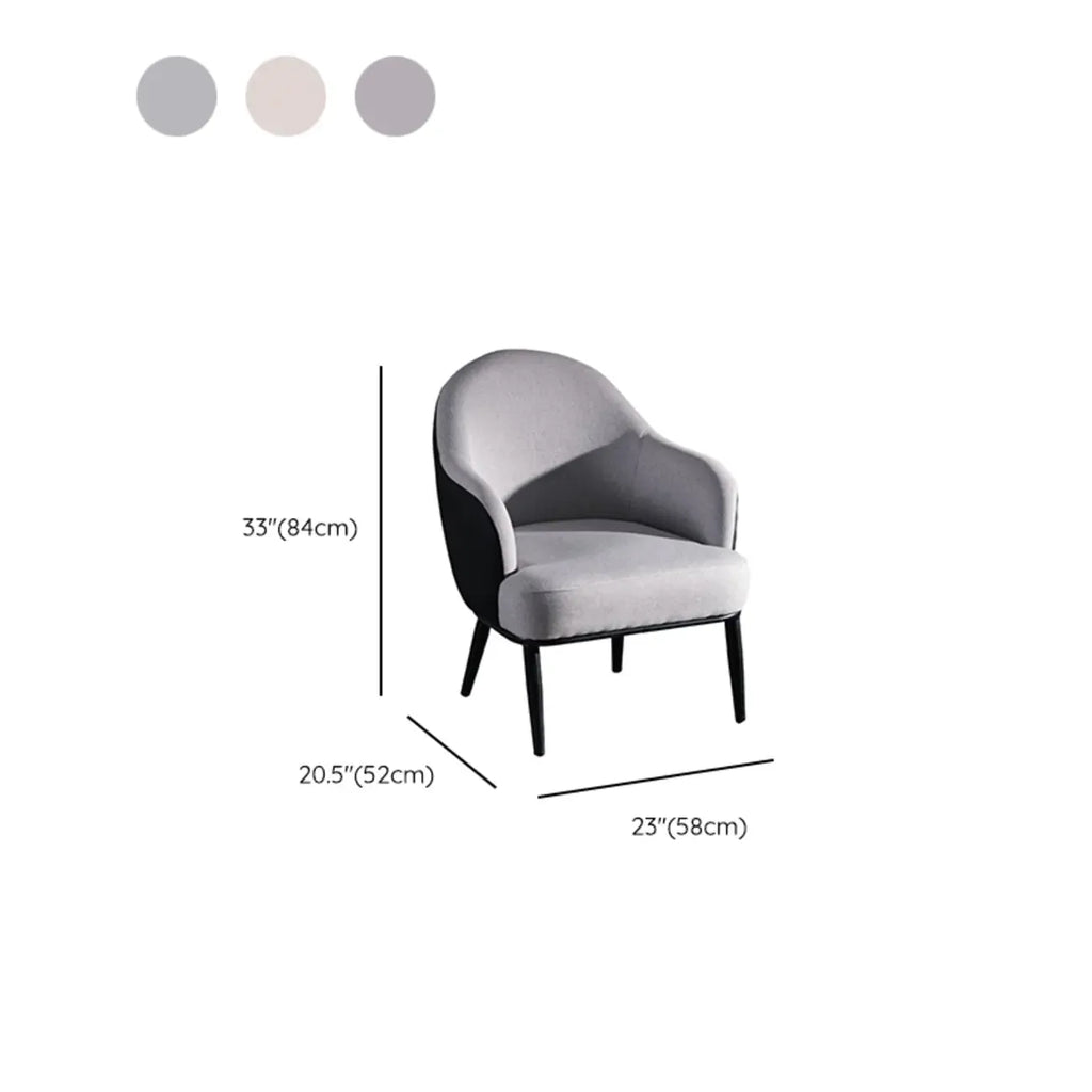 Fauteuil tonneau moderne en similicuir pour salon