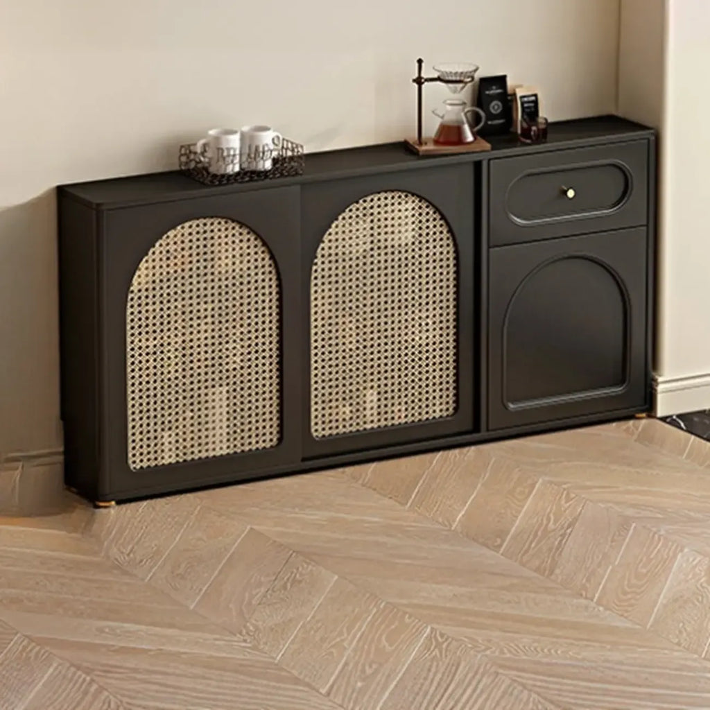 Buffet moderne noir massif avec rangement
