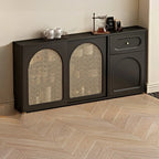 Buffet moderne noir massif avec rangement
